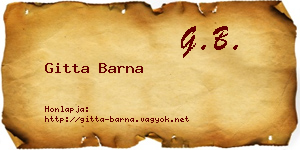 Gitta Barna névjegykártya