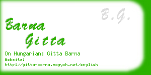 barna gitta business card